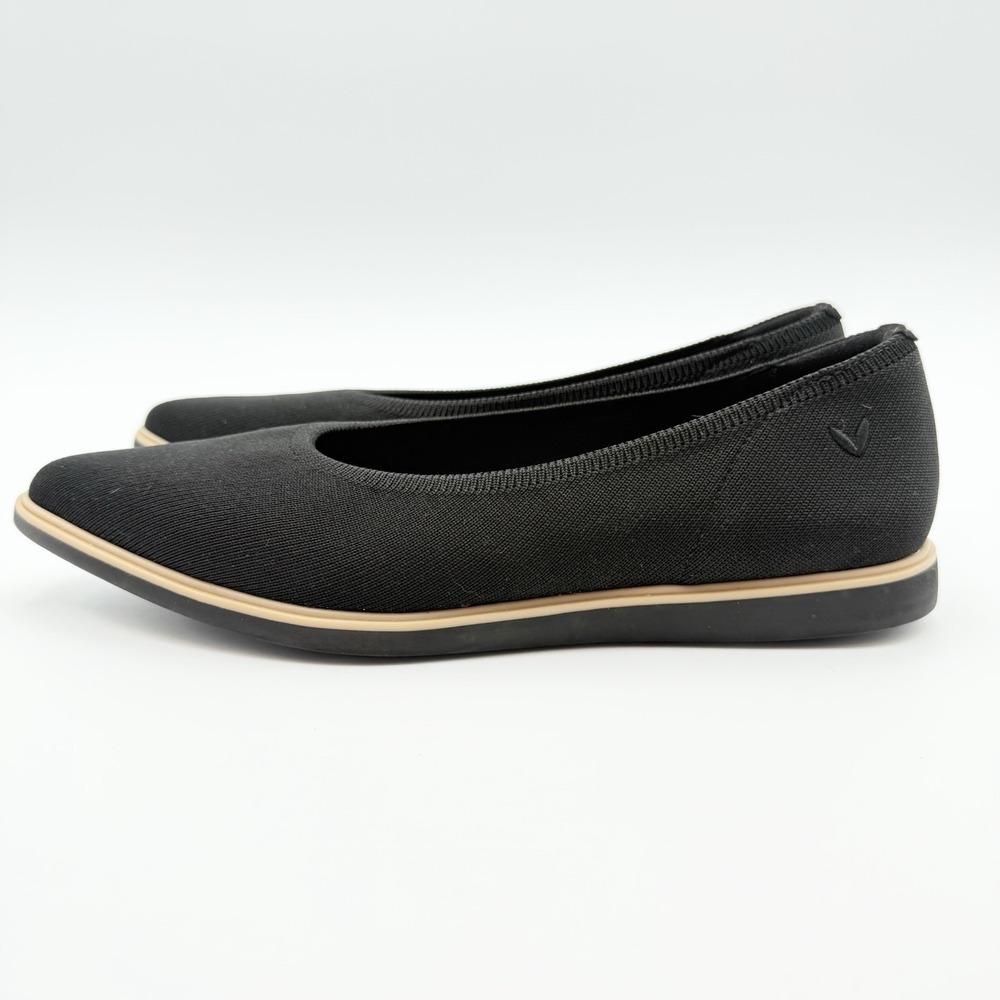 VIVAIA Veronica Pointed-Toe All-Day Standing Flats Sz 37.5 Veronica Black Beige - Picture 5 of 7